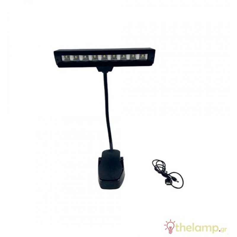 Φωτιστικό γραφείου led 1.5W day light 5000K μαύρο HLK-200