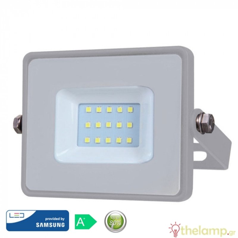 Προβολέας led 20W 230V 100° cool white 4000K γκρι Samsung chip 446 VT-20 V-TAC