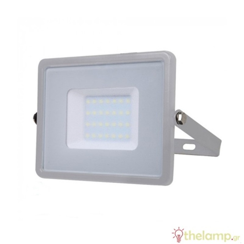 Προβολέας led 30W 230V 100° warm white 3000K γκρι Samsung chip 454 VT-30 V-TAC