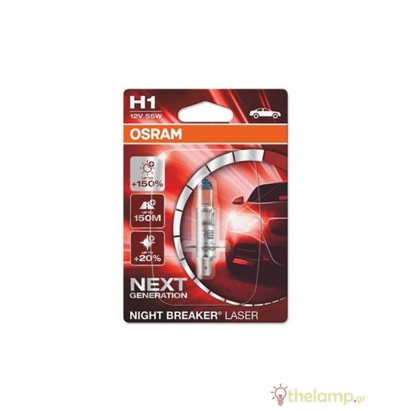 Osram 12V 55W P14.5s H1 4200K Night Breaker Laser 64150NL