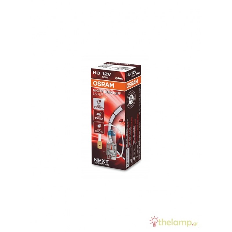 Osram 12V 55W PK22s H3 +15% Night Breaker Laser 64151NL