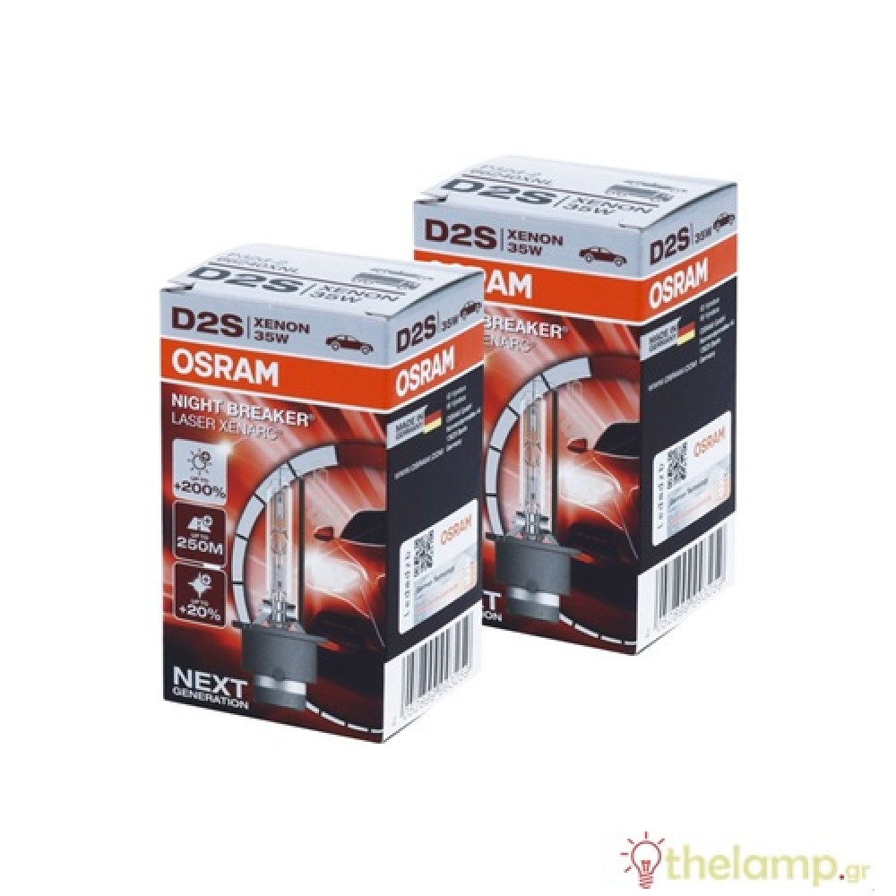 Osram 85V 35W P32d-2 D2S Xenon Night Breaker Laser 66240XNL