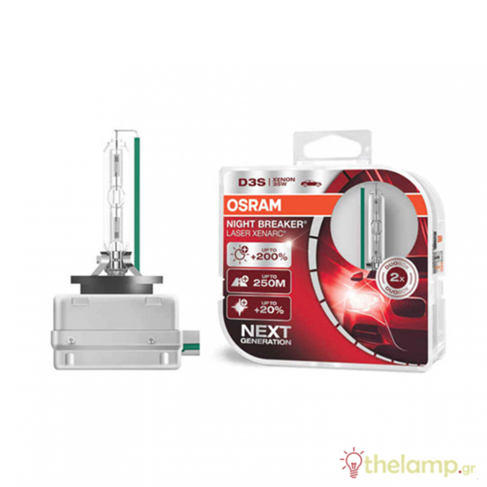 Osram 42V 35W PK32d-5 D3S cool white 4400K Xenon Night Breaker Laser DUO BOX 66340XNL-HCB