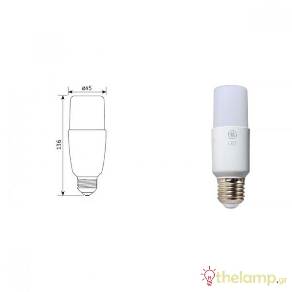 Led tubular T37 15W E27 220-240V cool white 4000Κ Tungsram