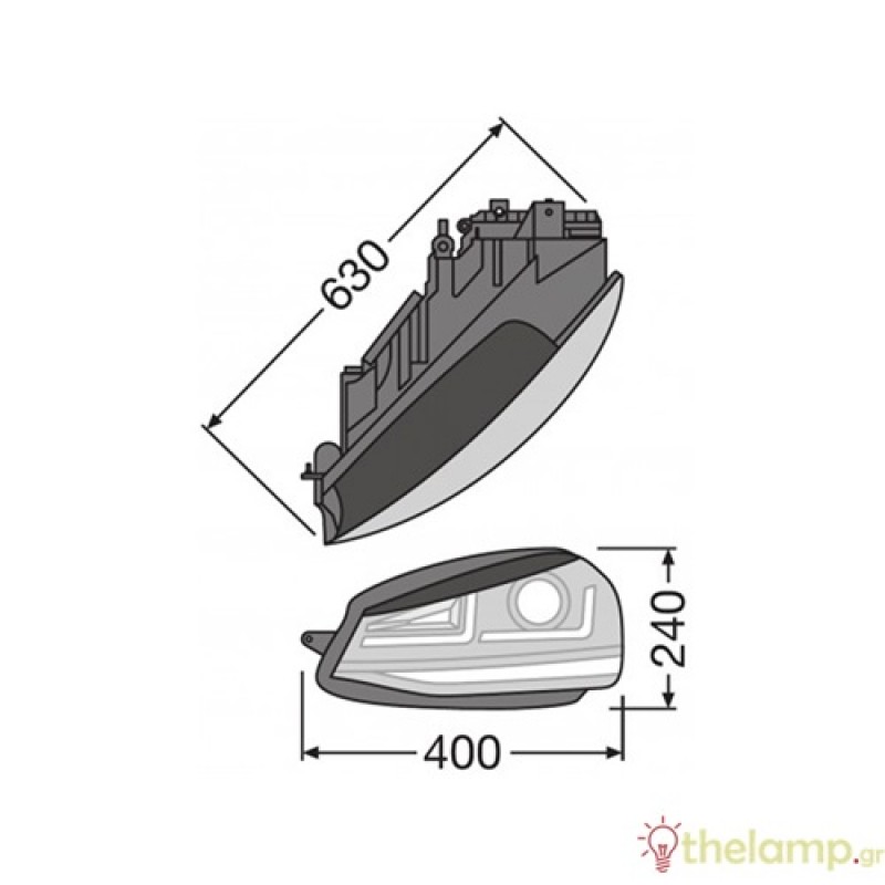 Φανάρι αυτοκινήτου Led 12V 36W Xenon black edition VW Golf 7 LEDriving BLI1 LEDHL104-BK Osram