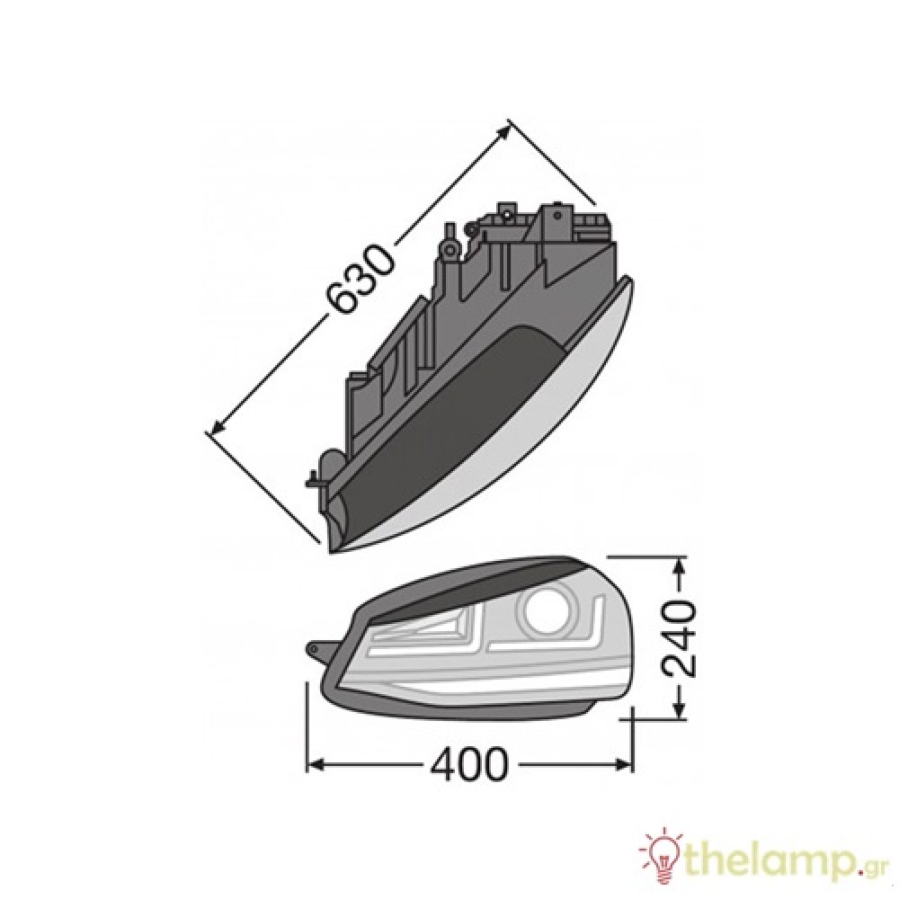 Car lantern Led 12V 36W Xenon chrome edition VW Golf 7 LEDriving BLI1 LEDHL104-CM Osram