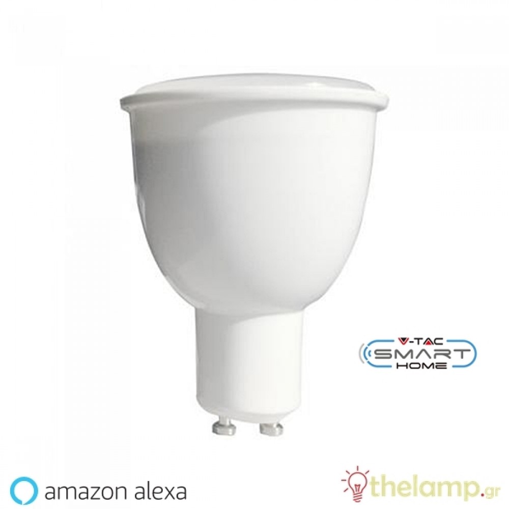 Led WiFi GU10 4.5W 220-240V συμβατό με Amazon Alexa & Google Assistant 2700+6500K dimmable 8436 VT-5015 V-TAC