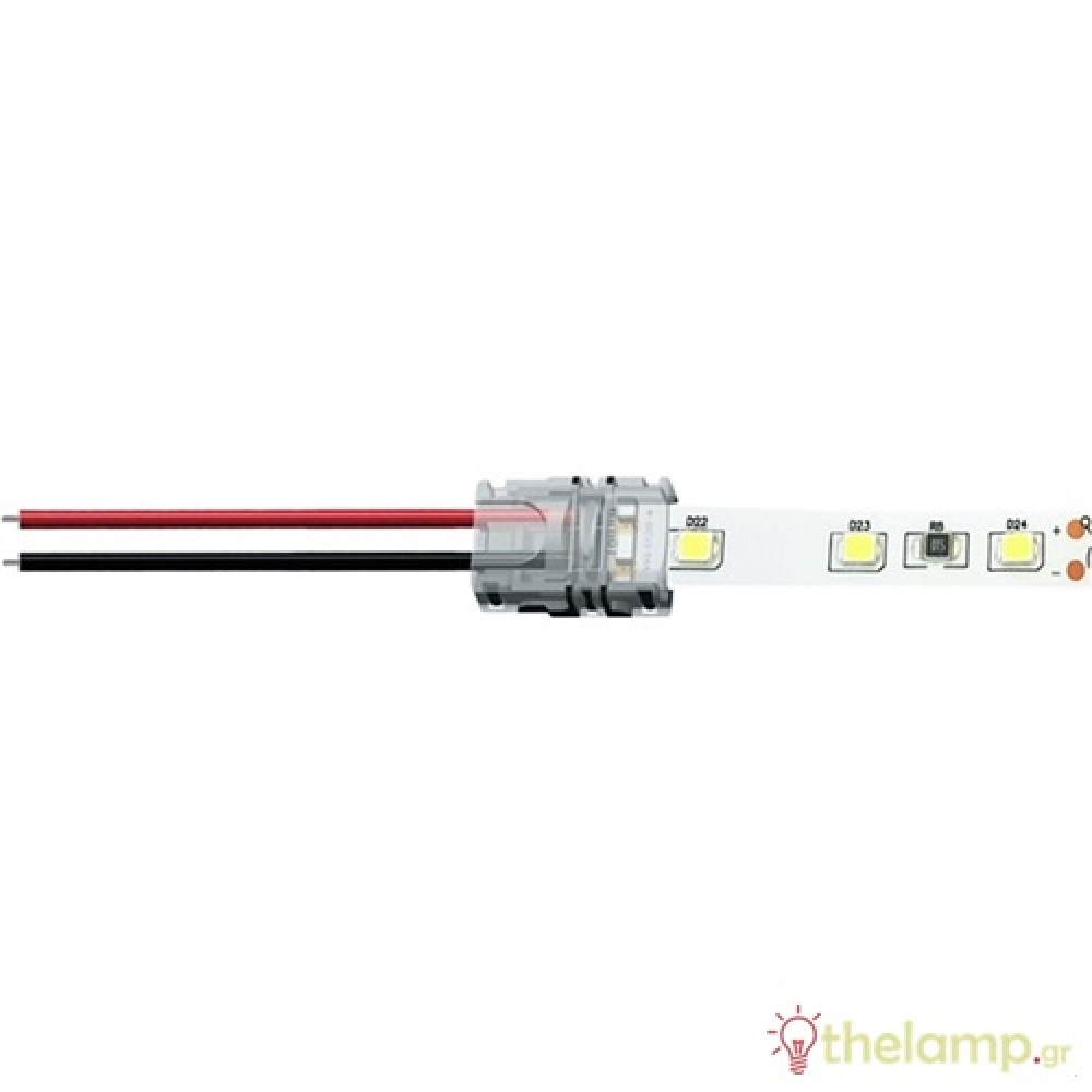 Αντάπτορας ταινίας led μονόχρωμης πλάτους 8mm με καλώδιο Cuba Lux