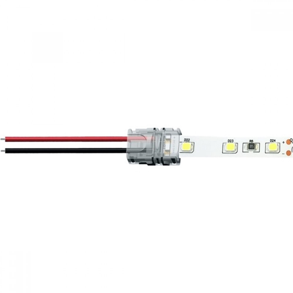 Adaptor for led strip monochrome wide 10mm with cable 15cm Cuba Lux