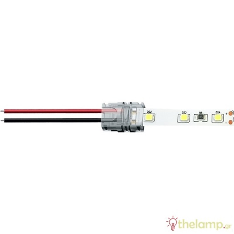 Αντάπτορας ταινίας led μονόχρωμης πλάτους 10mm με καλώδιο 15cm Cuba Lux