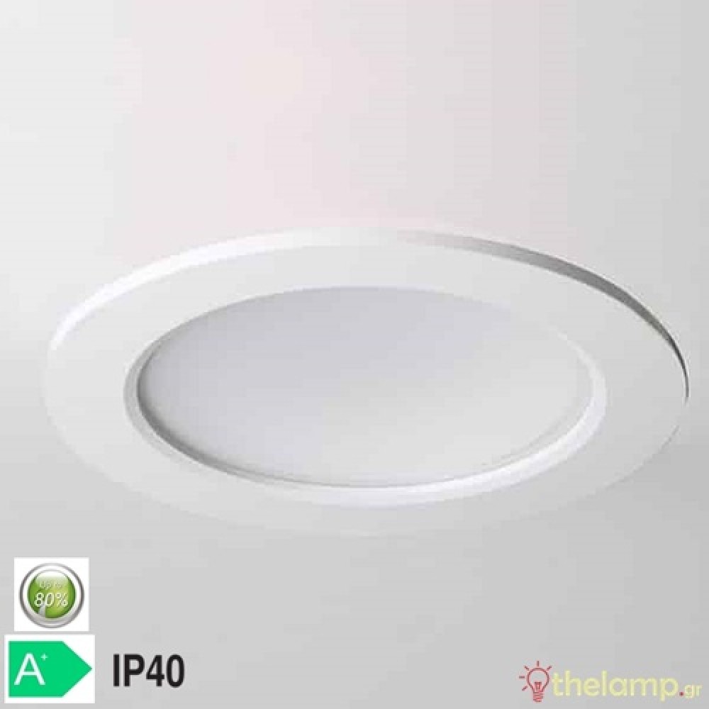 Φωτιστικό led panel χωνευτό 12W 85-260V cool white 4000K στρόγγυλο Φ15cm Φos_me