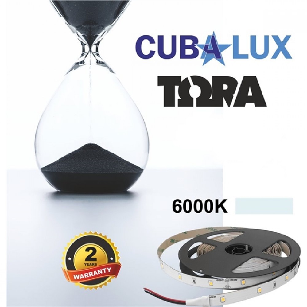 Led strip light 24V 6W 30led day light 6000K with sticker TΩRA IP20 Cuba Lux