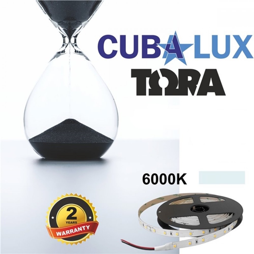 Led strip light 24V 12W 60led day light 6000K with sticker TΩRA IP20 Cuba Lux