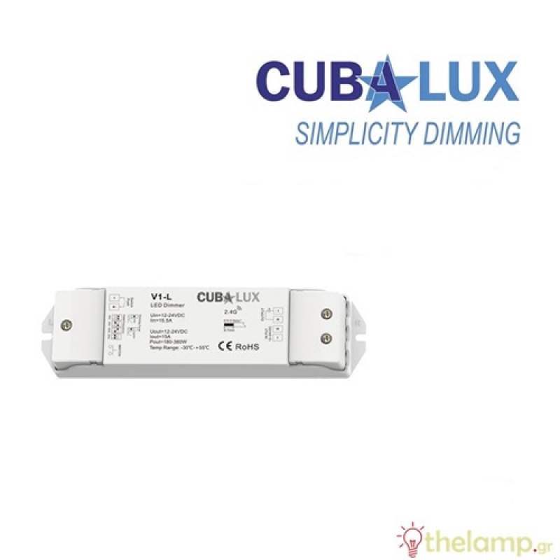 Controller Simlicity RF dimming 1 καναλιού push button για led ταινία V1-L Cuba Lux