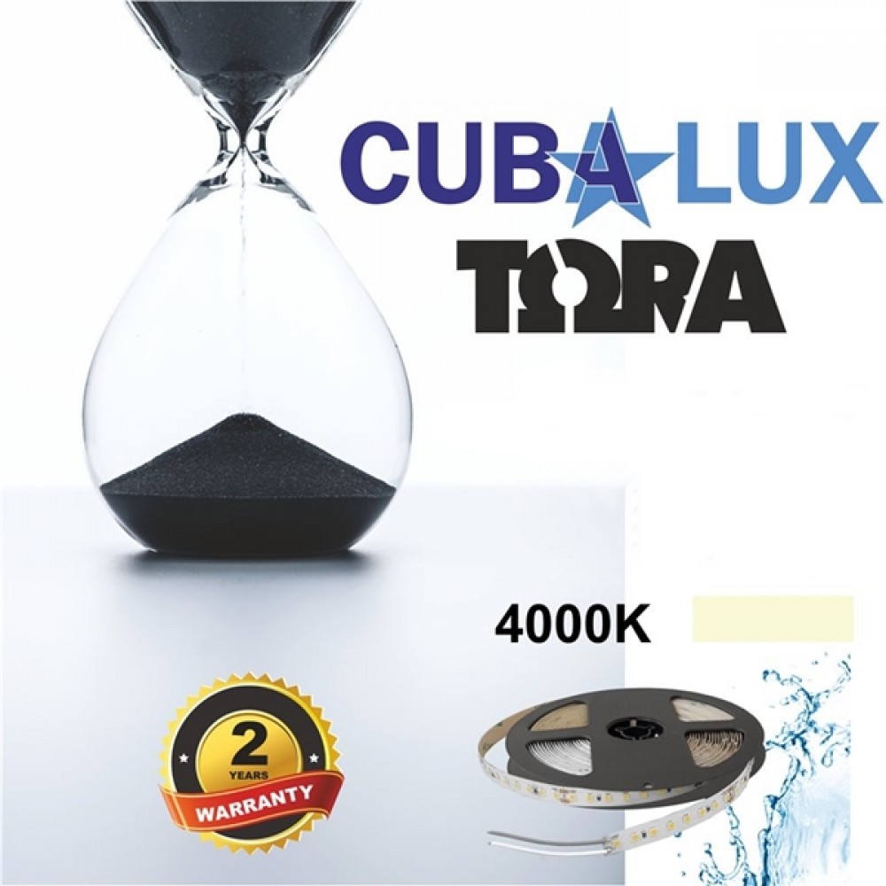 Led strip light 24V 18W 96led cool white 4000K with sticker TΩRA IP65 Cuba Lux