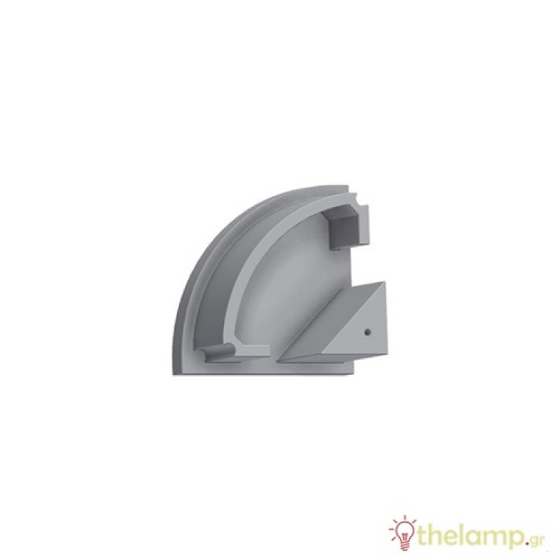 Τερματική τάπα για προφίλ αλουμινίου γωνιακό 45° Cuba Lux