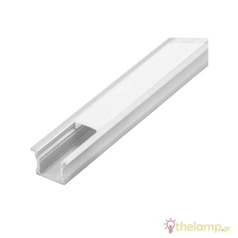 Κάλυμμα για προφίλ αλουμινίου τύπου Π βαθύ και χωνευτό οπάλ για Led ταινία Cuba Lux