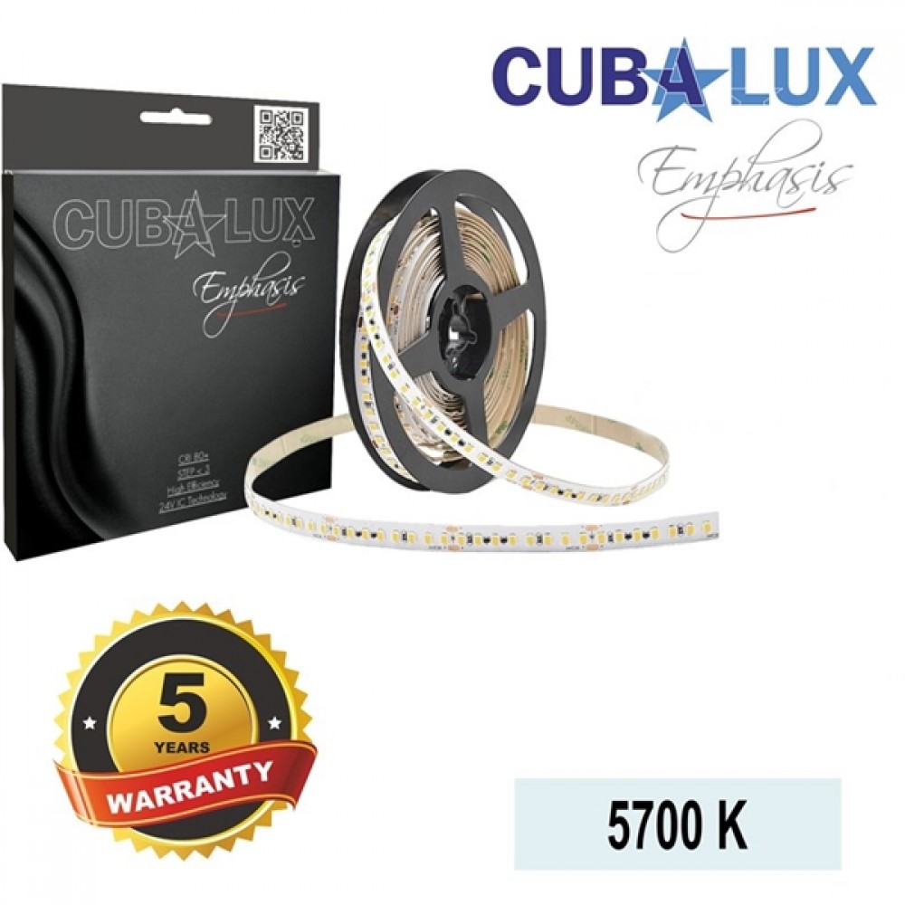 Led strip light 24V 12W 126led day light 5700K with sticker Osram Led Emphasis IP20 Cuba Lux