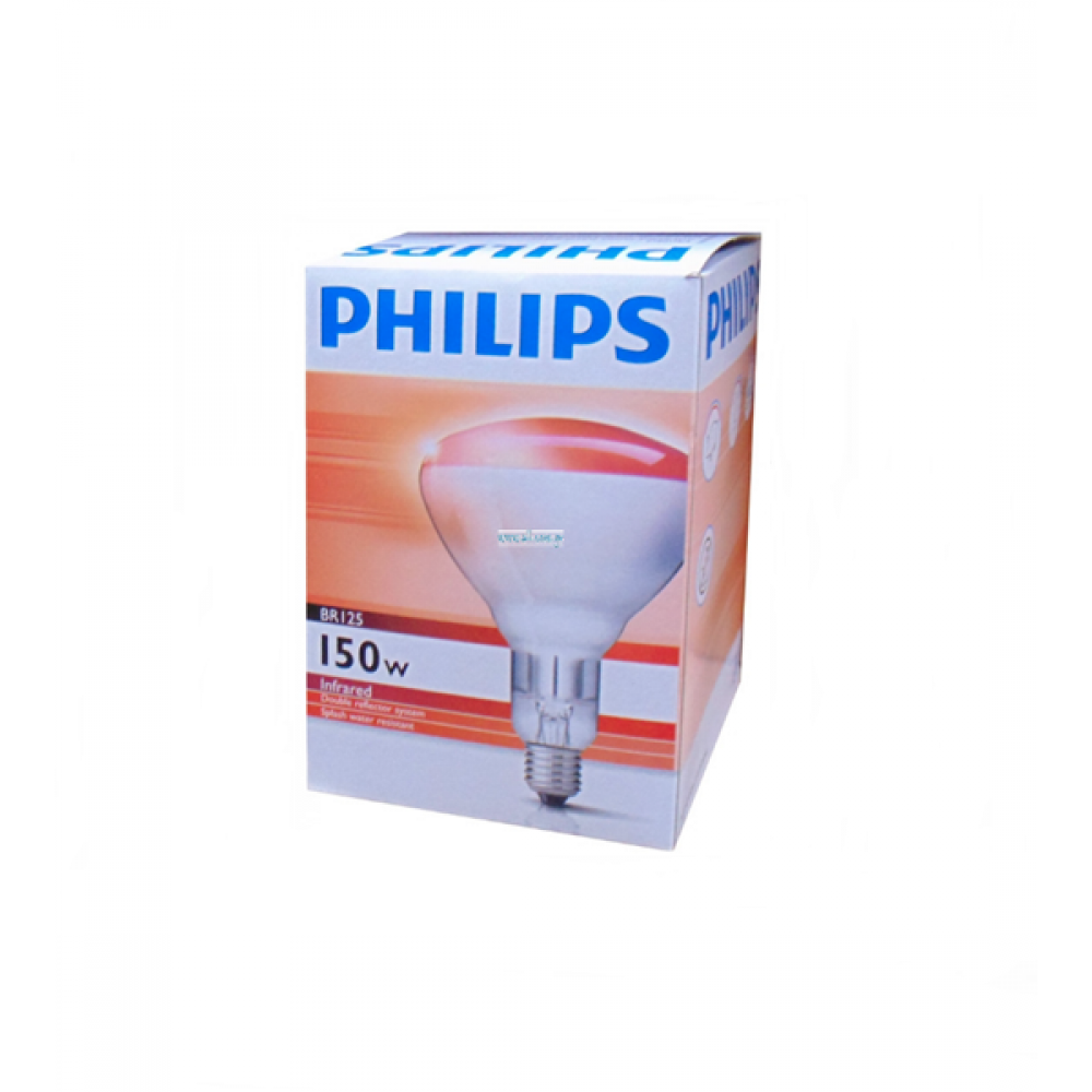 230-250V E27 150W BR125 κόκκινη IR150RH/BR125 Philips