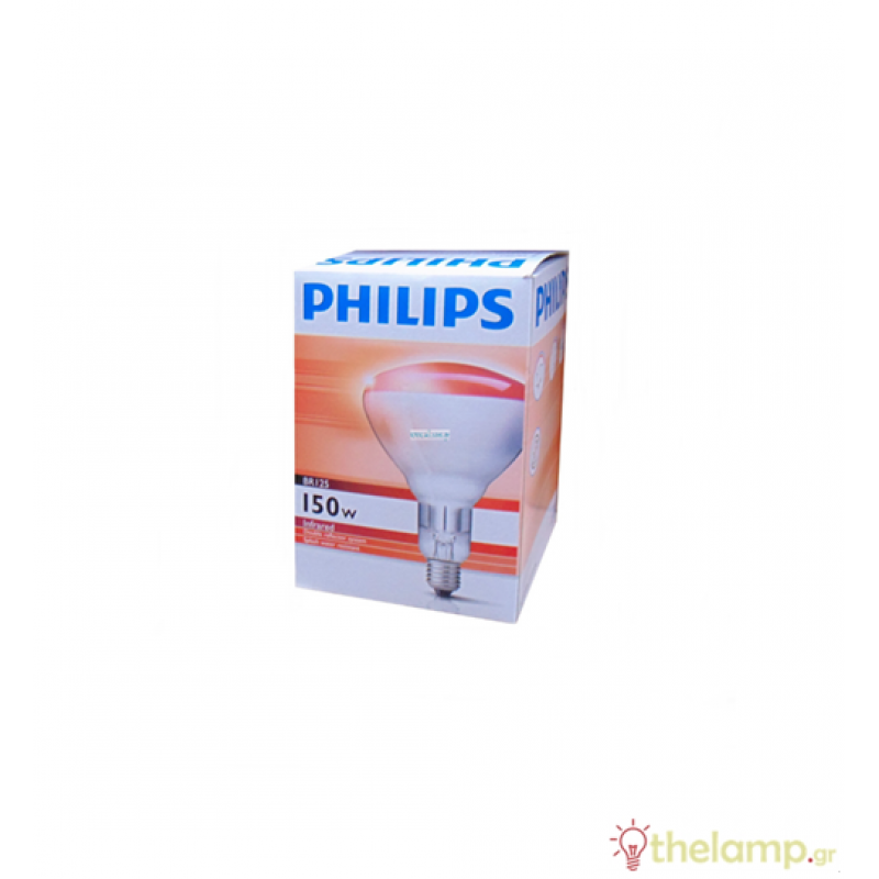 230-250V E27 150W BR125 κόκκινη IR150RH/BR125 Philips