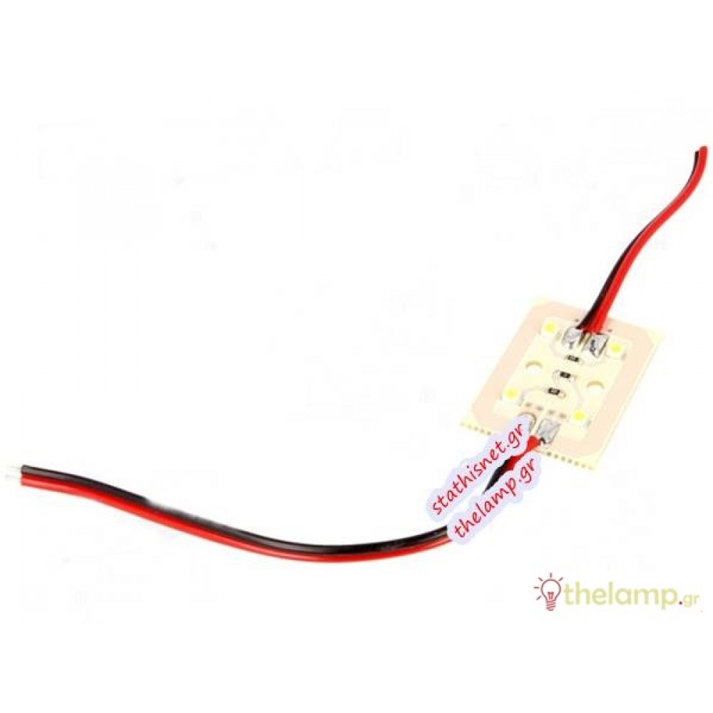 Led module 12V DC 0.48W 120° 4 diode warm white 3000K 27x22mm Optoflash