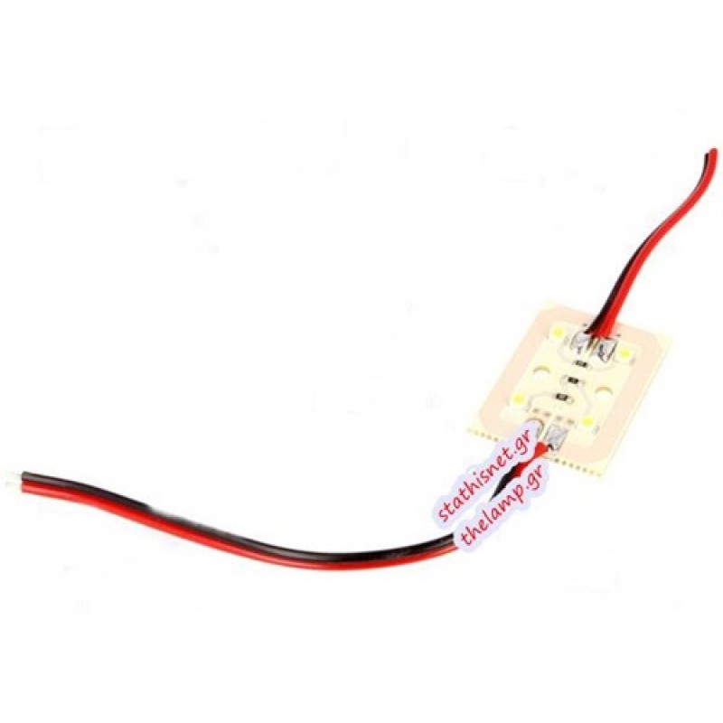 Led module 12V DC 0.48W 120° 4 diode πράσινο 27x22mm Optoflash