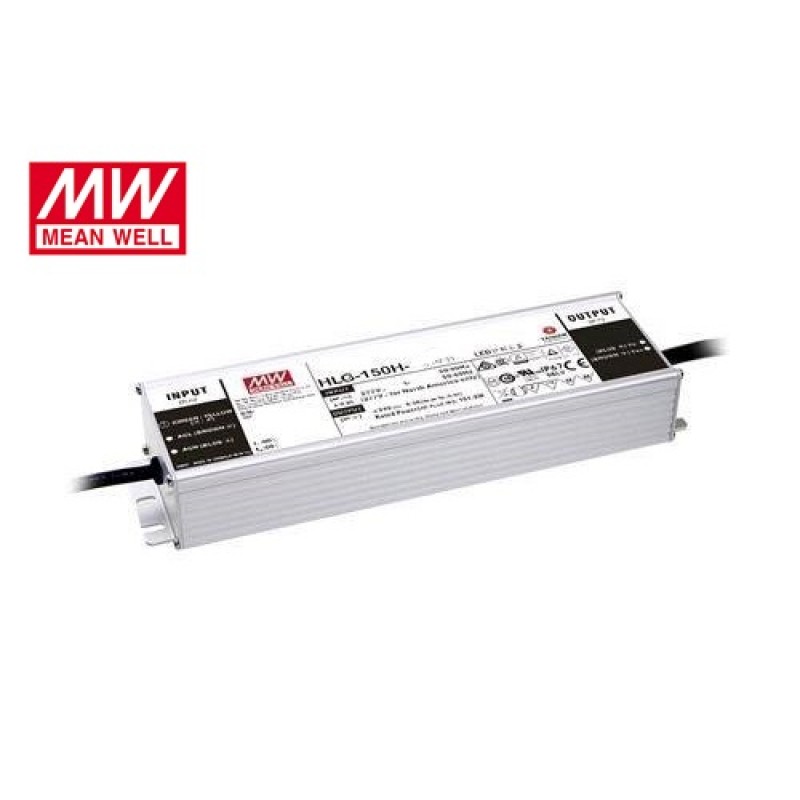 Τροφοδοτικό Led 230V IN -> OUT 12VDC 150W 12.5A IP67 PFC HLG150H-12 Mean Well