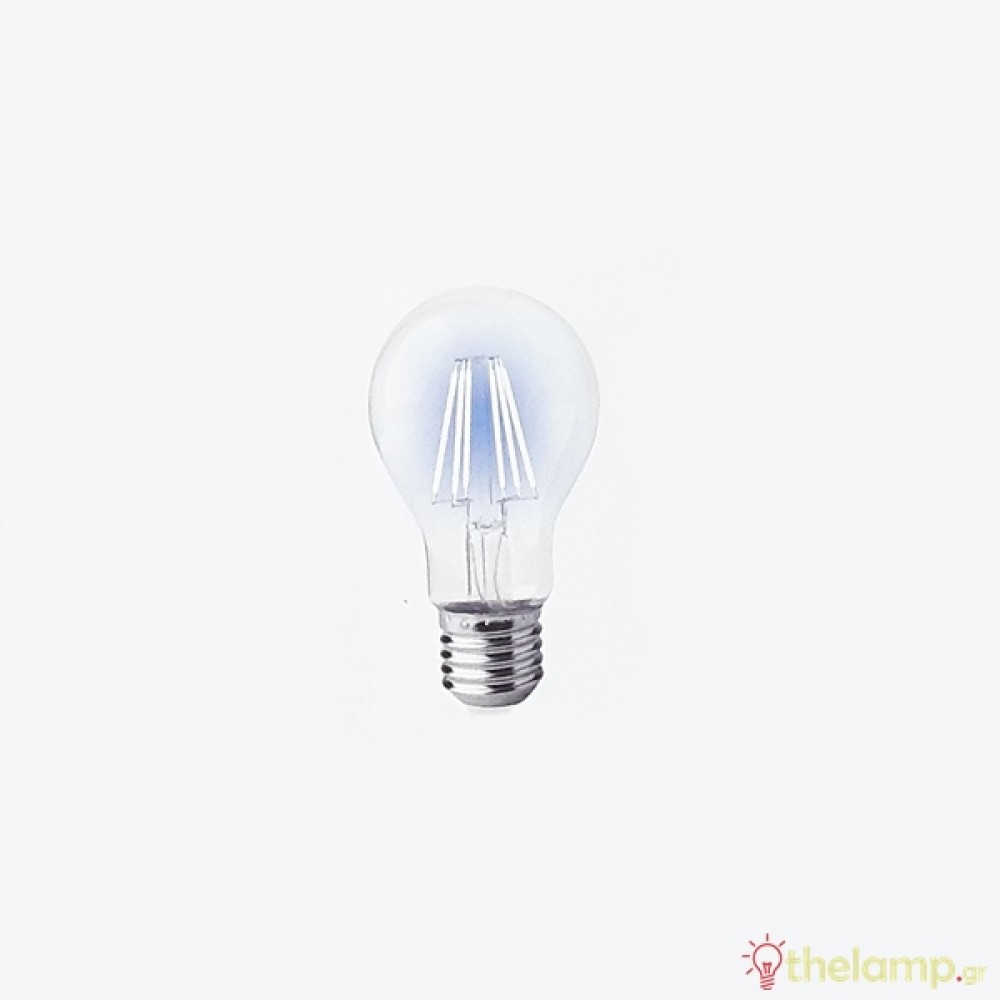 Led κοινή filament A60 8W E27 220-240V διάφανη μπλε Φοs_me