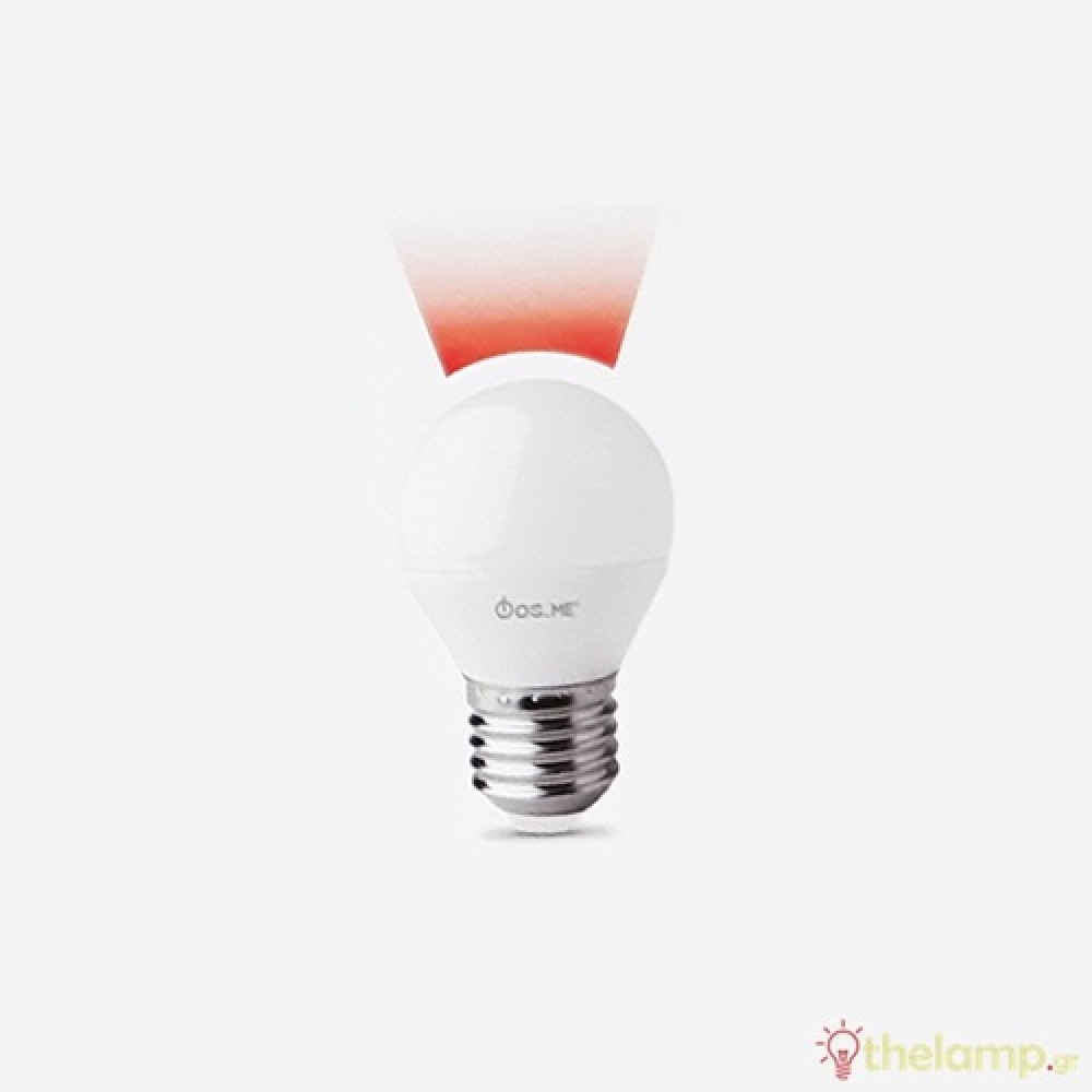 Led γλομπάκι G45 3W E27 240V κόκκινο Φos_me