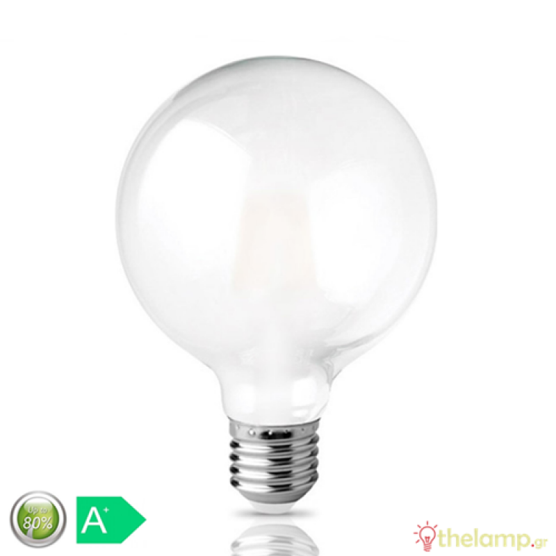 Led γλόμπο filament G125 240V 12W E27 ματ cool white 4000K Φos_me