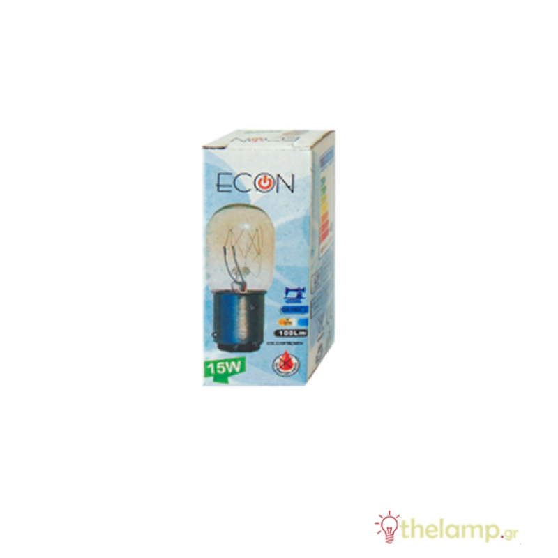 Ενδεικτική λυχνία 230V 15W BA15d ᴓ20x48mm ραπτομηχανής Econ