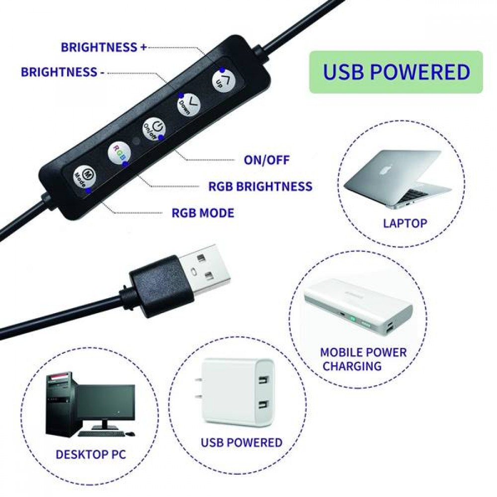 Φωτιστικό Led Selfie Ring 10w 5V CCT