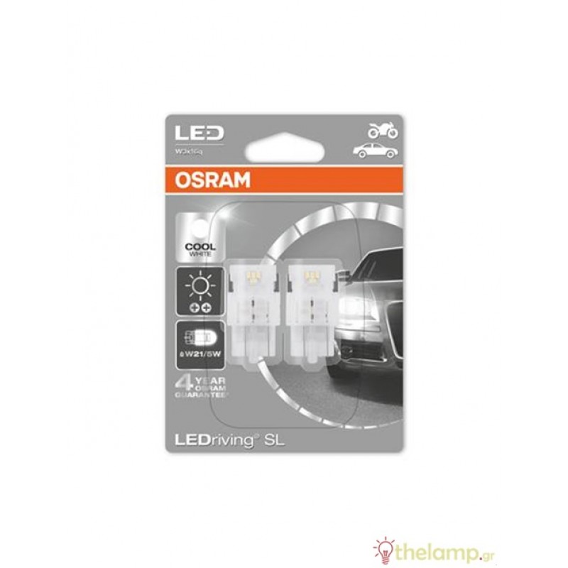 Osram Led 12V 2.0/0.40W W3x16q W21/5W day light 6000K LEDriving Standard DUO blister 7716CW-02B