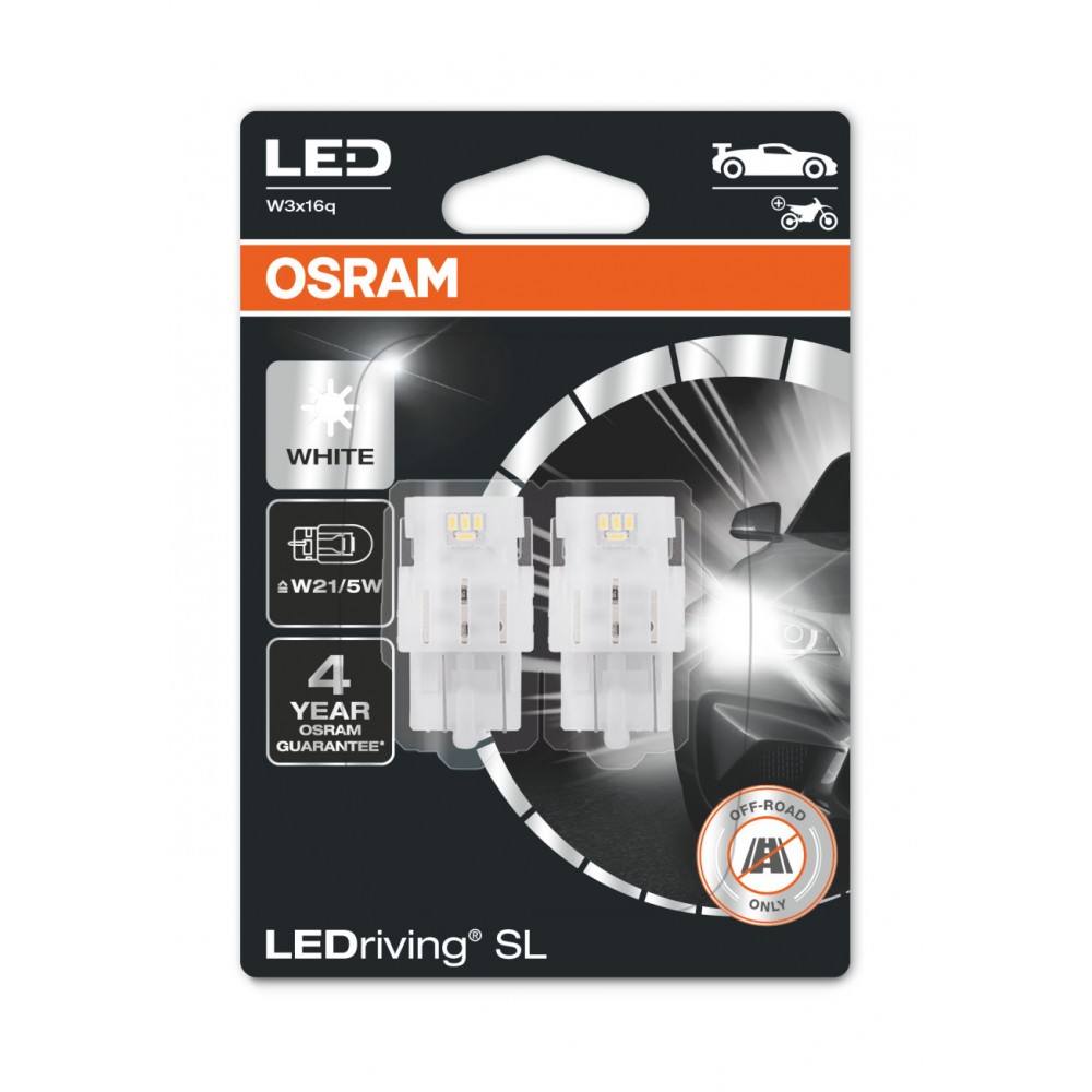 Osram Led 12V 1.7W W3x16q W21/5W day light 6000K LEDriving Premium DUO blister 7515DWP-02B