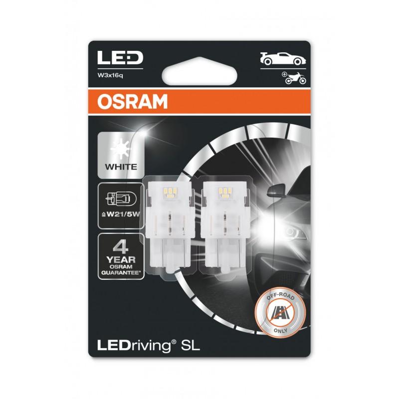 Osram Led 12V 1.7W W3x16q W21/5W day light 6000K LEDriving Premium DUO blister 7515DWP-02B