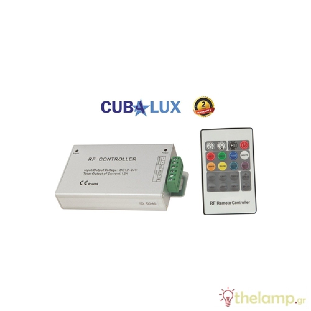 Controller for led strip 12/24V 12A 144W/288W with remote control 20 buttons  Cuba Lux