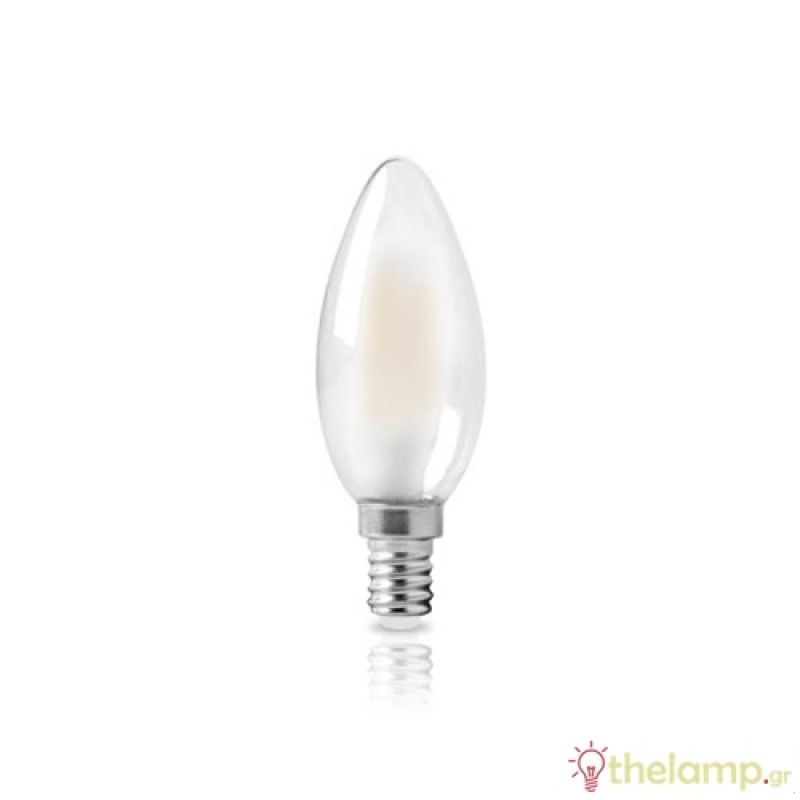 Led κερί filament C35 240V 6W E14 frost cover warm white 2800K Φos_me