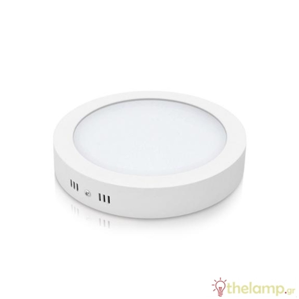 Φωτιστικό led panel επιφανειακό 24W 85-260V 180° warm white 6500K στρογγυλό Fos_Me