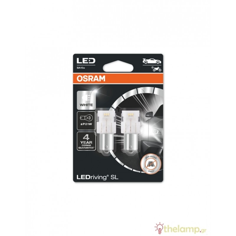 Osram Led 12V 1.4W BAY15d (P21W) cool white 6000K LEDriving Standard DUO blister 7506DWP