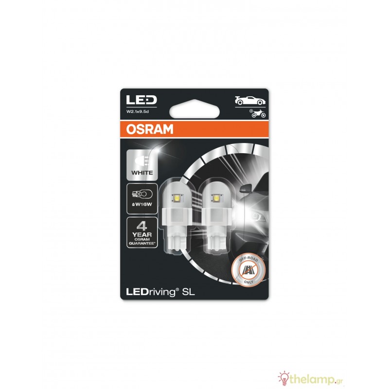 Osram Led 12V 2.1W W2.1x9.5d (SL W16W) cool white 6000K LEDriving Standard DUO blister 921DWP
