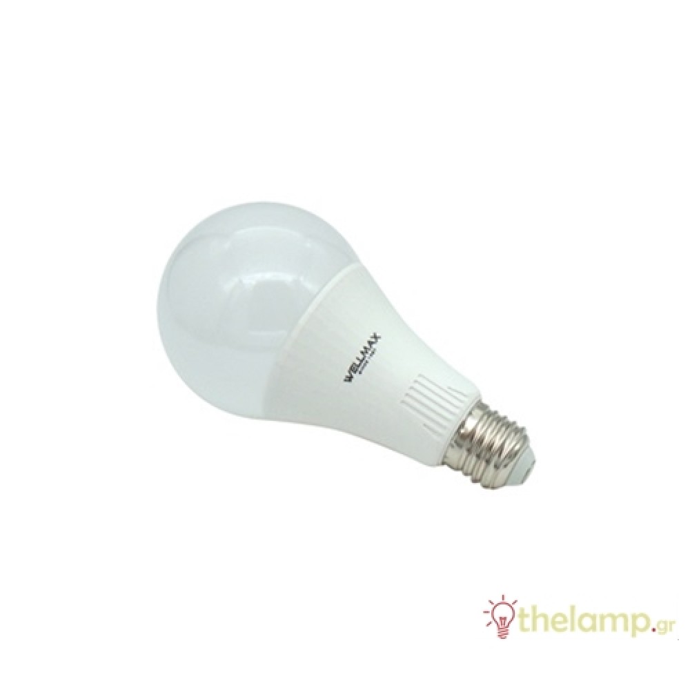 Led κοινή A60 220-240V 11W E27 cool white 6500K Wellmax