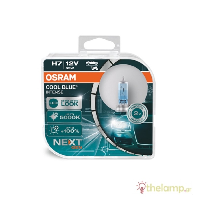 Osram 12V 55W PX26d H7 5000K cool blue intense 64210CBN