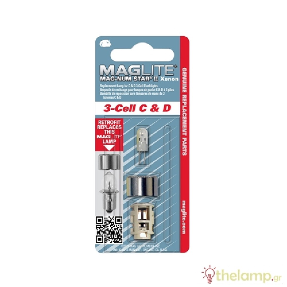 Λαμπάκι φακού xenon 4.5V C/D 3-Cell LMXA301 Maglite