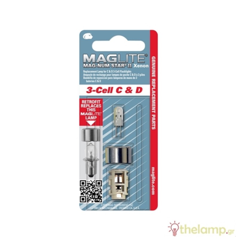 Λαμπάκι φακού xenon 4.5V C/D 3-Cell LMXA301 Maglite