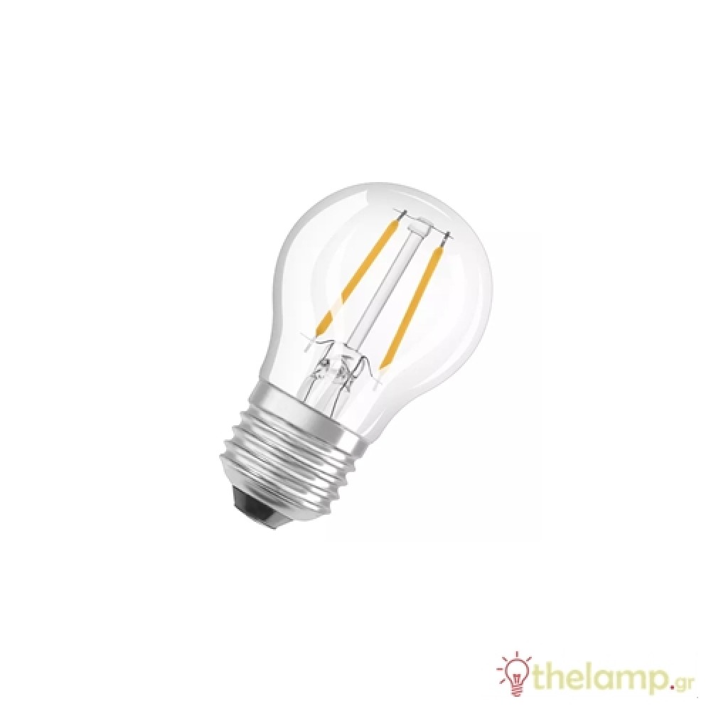 Led mini globe filament G45 240V 2.5W E27 clear warm white 2700K P Class P25 Ledvance