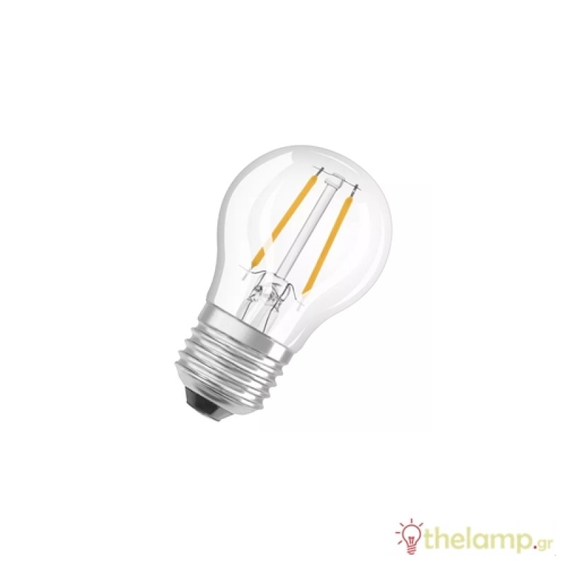 Led γλομπάκι filament G45 240V 2.5W E27 διάφανο warm white 2700K P Clas P25 Osram