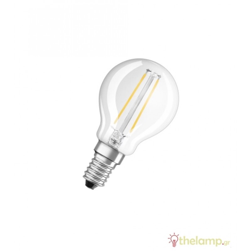 Led γλομπάκι filament G45 240V 2.5W E14  διάφανο warm white 2700K P Clas P25 Osram