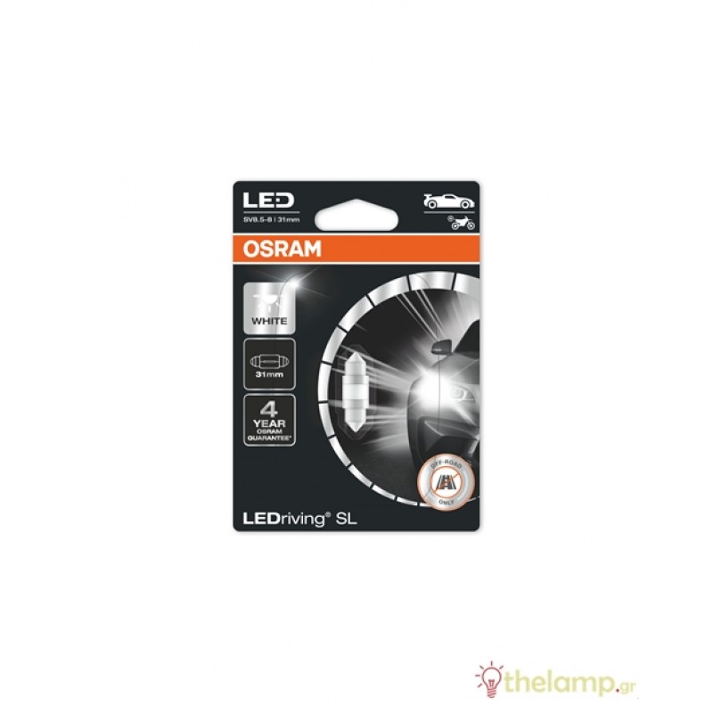 Osram Led 12V 1.2W SV8.5-8 C5W day light 6000K LEDriving 6438DWP