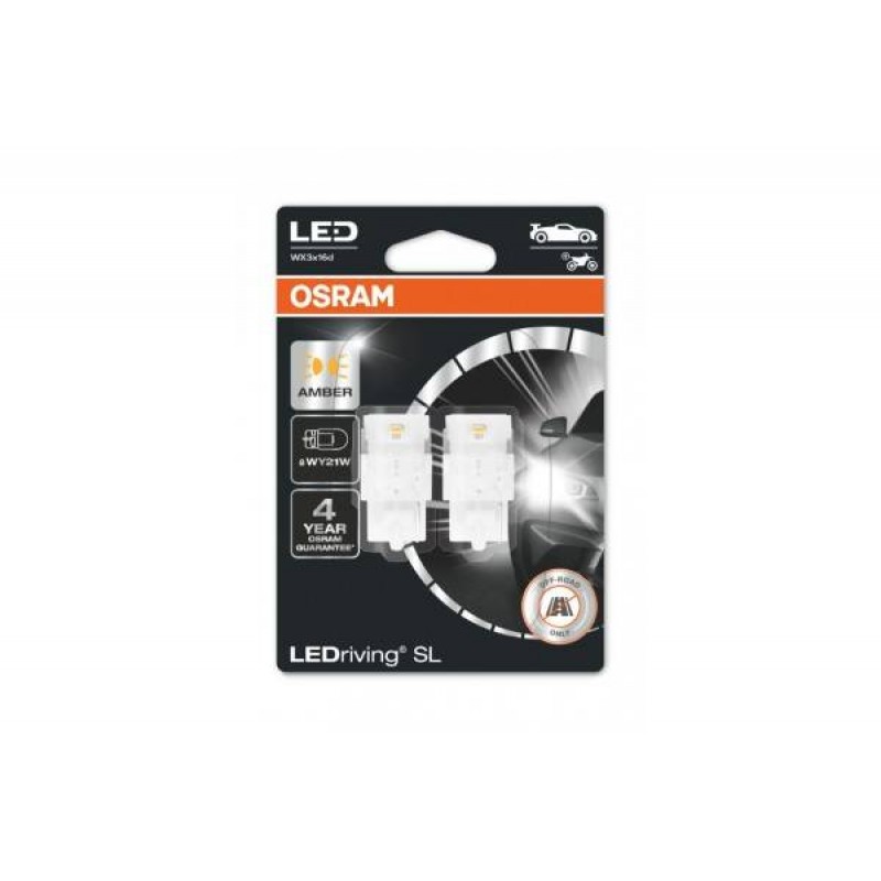 Osram Led 12V 1.8W W3x16q WY21W yellow LEDriving Premium DUO blister 7504DYP