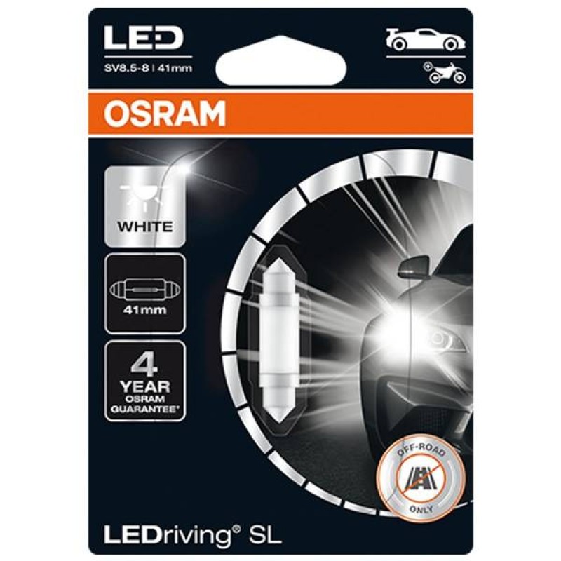 Osram Led 12V 0.8W SV8.5-8 C5W day light 6000K LEDriving Premium BLI1 6413DWP-01B